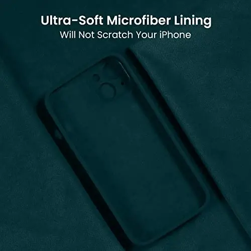 FireNova Designed for iPhone 15 Plus Case, Silicone [Camera Protection] Case with [2 Screen Protectors], Soft Anti-Scratch Microfiber Lining Inside, 6.7 inch, Teal - 4