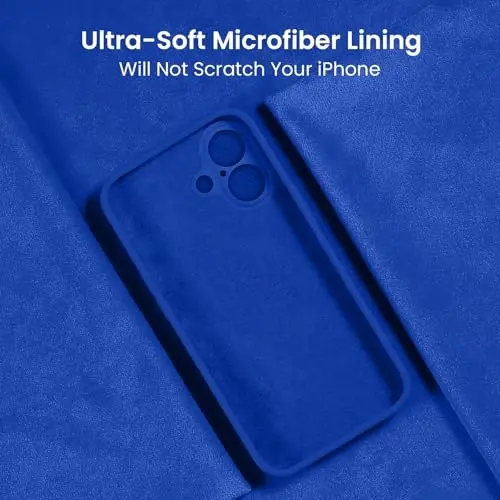 FireNova Designed for iPhone 16 Case, Silicone Upgraded [Camera Protection] Phone Case, Soft Anti-Scratch Microfiber Lining Inside, 6.1 inch, Klein Blue - 5