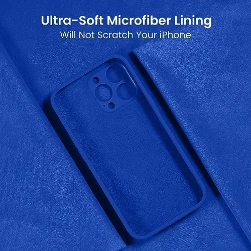 FireNova Designed for iPhone 16 Pro Case, Silicone Upgraded [Camera Protection] Phone Case, Soft Anti-Scratch Microfiber Lining Inside, 2024, Klein Blue - 5