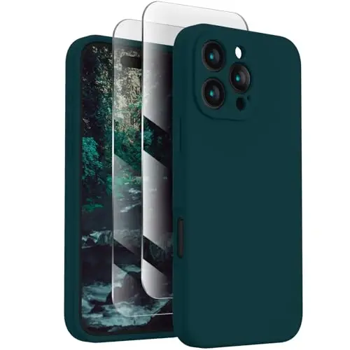 FireNova Designed for iPhone 16 Pro Case, Silicone Upgraded [Camera Protection] Phone Case, Soft Anti-Scratch Microfiber Lining Inside, 2024, Teal - 1