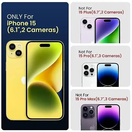 FireNova для iPhone 15 Чехол, силиконовый улучшенный [защита камеры] Чехол для телефона с [2 защитными пленками], Мягкая антицарапная микрофибра изнутри, 6,1 дюйма, Кале Грин - 1