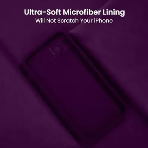 FireNova iPhone 13 Pro Max uchun g'ilof, silikon [Kamera himoyasi] telefon g'ilofi, [2 ekran himoyachisi] bilan, ichida yumshoq tirnalishga qarshi mikrofiber astar, 6,7 dyuym, to'q qizil - 5