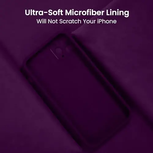 FireNova iPhone 13 Pro Max uchun g'ilof, silikon [Kamera himoyasi] telefon g'ilofi, [2 ekran himoyachisi] bilan, ichida yumshoq tirnalishga qarshi mikrofiber astar, 6,7 dyuym, to'q qizil - 5