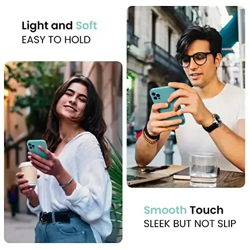 FireNova iPhone 13 Pro Max uchun mo'ljallangan g'ilof, silikon [Kamera himoyasi] Telefon g'ilofi [2 ekran himoyachisi] bilan, ichki qismi yumshoq tirnalishga qarshi mikrofiber astarli, 6,7 dyuym, dengiz ko'ki - 2