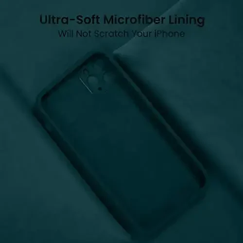 FireNova iPhone 13 Pro Max uchun mo'ljallangan g'ilof, silikon [Kamera himoyasi] Telefon g'ilofi [2 ekran himoyachisi] bilan, ichki qismida yumshoq tirnalishga qarshi mikrofiber astar, 6,7 dyuym, Teal - 5