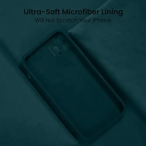 FireNova iPhone 13 Pro Max uchun mo'ljallangan g'ilof, silikon [Kamera himoyasi] Telefon g'ilofi [2 ekran himoyachisi] bilan, ichki qismida yumshoq tirnalishga qarshi mikrofiber astar, 6,7 dyuym, Teal - 5