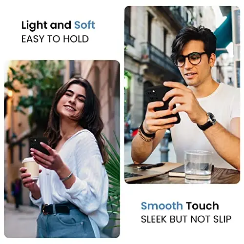 FireNova iPhone 13 Pro uchun mo'ljallangan g'ilof, silikon yangilangan [Kamera himoyasi] Telefon g'ilofi [2 ekran himoyachisi] bilan, yumshoq tirnalishga qarshi mikrofiber astar ichida, 6,1 dyuym, qora - 2