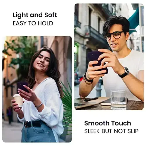 FireNova iPhone 13 uchun moʻljallangan gʻilof, silikon yangilangan [Kamera himoyasi] Telefon gʻilofi [2 ekran himoyachisi] bilan, ichki qismi yumshoq tirnalishga qarshi mikrofiber astar, 6,1 dyuym, binafsha - FIRENOVA (1)