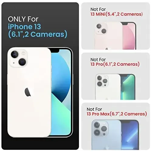 FireNova iPhone 13 uchun mo'ljallangan g'ilof, silikon yangilangan [Kamera himoyasi] Telefon g'ilofi [2 ekran himoyachisi] bilan, ichki qismi yumshoq tirnalishga qarshi mikrofiber astar, 6,1 dyuym, choy yashili - 6