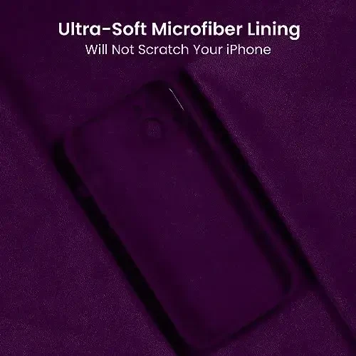 FireNova iPhone 13 uchun mo'ljallangan g'ilof, silikon yangilangan [Kamera himoyasi] Telefon g'ilofi [2 ekran himoyachisi] bilan, ichki qismi yumshoq tirnalishga qarshi mikrofiber astar, 6,1 dyuym, to'q qizil vino - 5