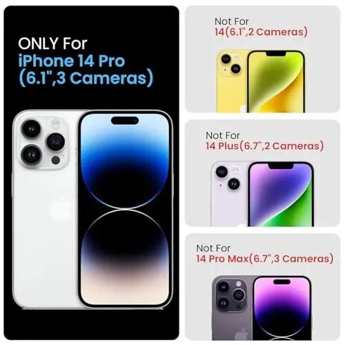FireNova iPhone 14 Pro uchun g'ilof, silikon yangilangan [Kamera himoyasi] Telefon g'ilofi [2 ekran himoyachisi bilan], ichida yumshoq tirnalishga qarshi mikrofiber astar, 6,1 dyuym, sariq - 1