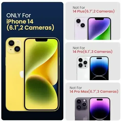 FireNova iPhone 14 uchun mo'ljallangan g'ilof, silikon yangilangan [Kamera himoyasi] Telefon g'ilofi [2 ekran himoyachisi] bilan, ichki qismi yumshoq tirnalishga qarshi mikrofiber qoplamali, 6,1 dyuym, choy yashili - 6