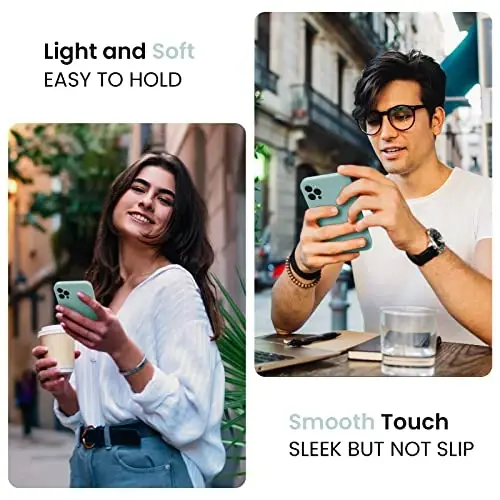 FireNova iPhone 15 Plus uchun mo'ljallangan g'ilof, silikon [Kamera himoyasi] g'ilofi [2 ekran himoyachisi] bilan, ichki qismi yumshoq tirnalishga qarshi mikrofiber astarli, 6,7 dyuym, yalpiz yashil - FIRENOVA (1)