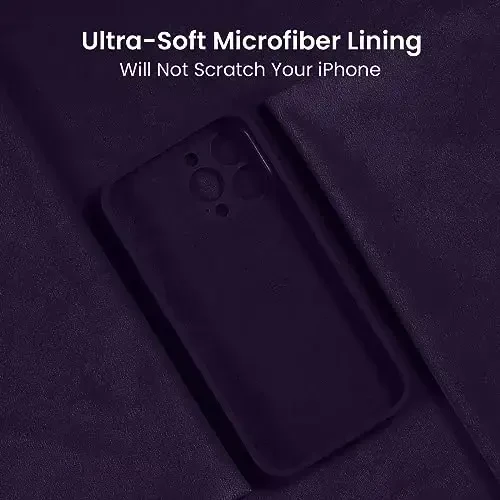 FireNova Designed for iPhone 15 Pro Max Case, Silicone Upgraded [Camera Protection] Phone Case with [2 Screen Protectors], Soft Anti-Scratch Microfiber Lining Inside, 6.7 inch, Purple - 5