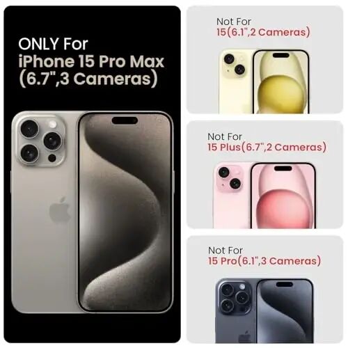FireNova iPhone 15 Pro Max uchun mo'ljallangan g'ilof, silikon yangilangan [Kamera himoyasi] Telefon g'ilofi [2 ekran himoyachisi] bilan, ichki qismi yumshoq tirnalishga qarshi mikrofiber astarli, 6,7 dyuym, Kosmik kulrang 
