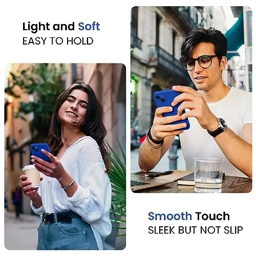 FireNova iPhone 15 uchun mo'ljallangan g'ilof, silikon yangilangan [Kamera himoyasi] Telefon g'ilofi [2 ekran himoyachisi] bilan, ichki qismi yumshoq tirnalishga qarshi mikrofiber qoplamali, 6,1 dyuym, Klein Blue - 2