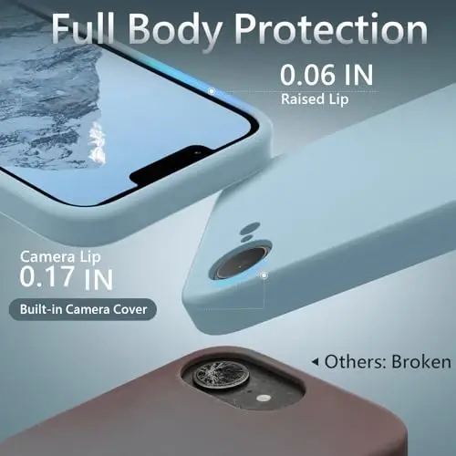 FireNova iPhone 17e/iPhone 16e uchun magnitli g'ilof, MagSafe bilan mos, [Silikon kamera himoyasi] Mikrofiber astarli telefon g'ilofi, 6.1