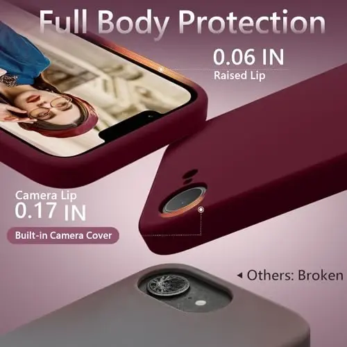FireNova Magnetic for iPhone 17e Case/iPhone 16e Case, Compatible with MagSafe, [Silicone Camera Protection] Microfiber Lining Phone Case, 6.1