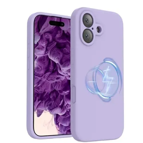 FireNova Magnetic for iPhone 17 Case, Compatible with MagSafe, [Integrated Silicone Camera Control Button] [Camera Protection] Anti-Scratch Microfiber Lining Phone Case, 6.3