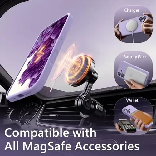 FireNova Magnetic for iPhone 17 Case, Compatible with MagSafe, [Integrated Silicone Camera Control Button] [Camera Protection] Anti-Scratch Microfiber Lining Phone Case, 6.3