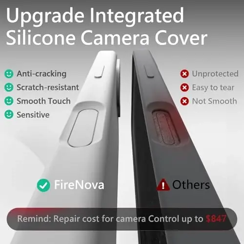 FireNova Magnetic for iPhone 17 Case, Compatible with MagSafe, [Integrated Silicone Camera Control Button] [Camera Protection] Anti-Scratch Microfiber Lining Phone Case, 6.3