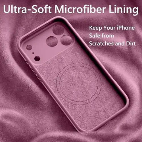 FireNova Magnetic for iPhone 17 Pro Case, Compatible with MagSafe, [Integrated Silicone Camera Control Button] [Camera Protection] Anti-Scratch Microfiber Lining Phone Case, 6.3