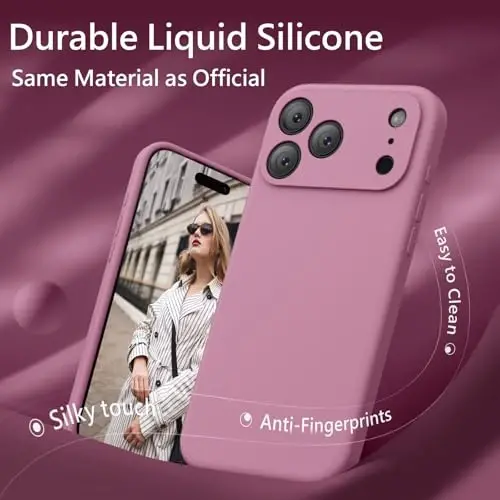 FireNova Magnetic for iPhone 17 Pro Case, Compatible with MagSafe, [Integrated Silicone Camera Control Button] [Camera Protection] Anti-Scratch Microfiber Lining Phone Case, 6.3