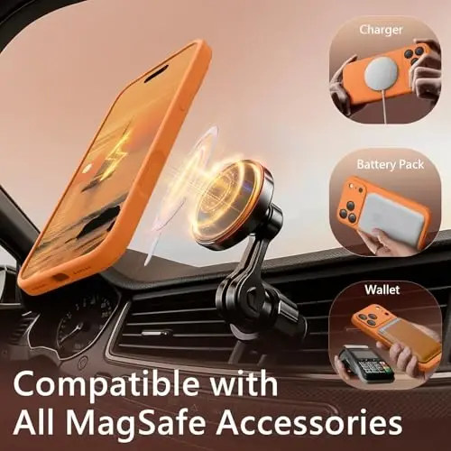 FireNova Magnetic for iPhone 17 Pro Case, Compatible with MagSafe, [Integrated Silicone Camera Control Button] [Camera Protection] Anti-Scratch Microfiber Lining Phone Case, 6.3