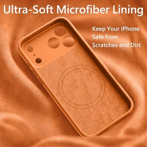 FireNova Magnetic for iPhone 17 Pro Case, Compatible with MagSafe, [Integrated Silicone Camera Control Button] [Camera Protection] Anti-Scratch Microfiber Lining Phone Case, 6.3