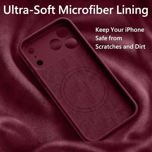 FireNova Magnetic for iPhone 17 Pro Case, Compatible with MagSafe, [Integrated Silicone Camera Control Button] [Camera Protection] Anti-Scratch Microfiber Lining Phone Case, 6.3