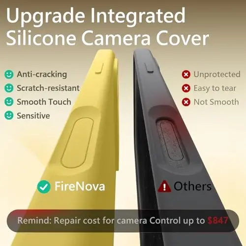 FireNova Magnetic for iPhone 17 Pro Case, Compatible with MagSafe, [Integrated Silicone Camera Control Button] [Camera Protection] Anti-Scratch Microfiber Lining Phone Case, 6.3