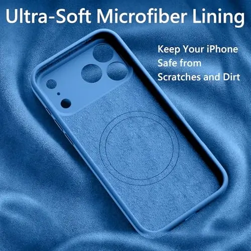 FireNova Magnetic for iPhone 17 Pro Max Case, Compatible with MagSafe, [Integrated Silicone Camera Control Button] [Camera Protection] Anti-Scratch Microfiber Lining Phone Case, 6.9