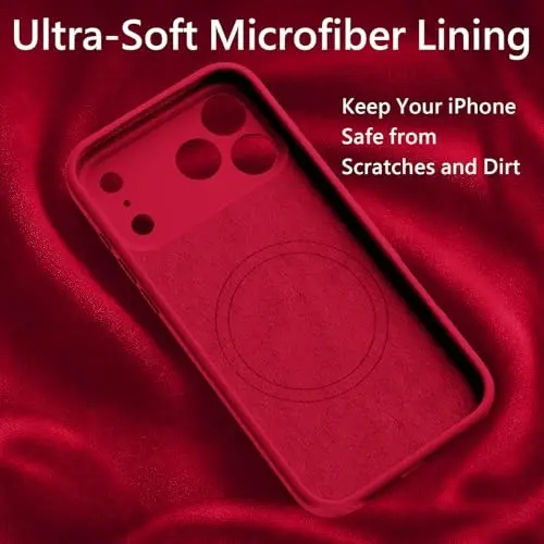 FireNova Magnetic for iPhone 17 Pro Max Case, Compatible with MagSafe, [Integrated Silicone Camera Control Button] [Camera Protection] Anti-Scratch Microfiber Lining Phone Case, 6.9