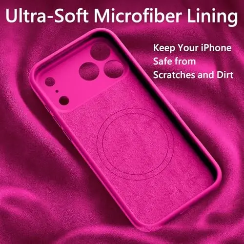 FireNova Magnetic for iPhone 17 Pro Max Case, Compatible with MagSafe, [Integrated Silicone Camera Control Button] [Camera Protection] Anti-Scratch Microfiber Lining Phone Case, 6.9