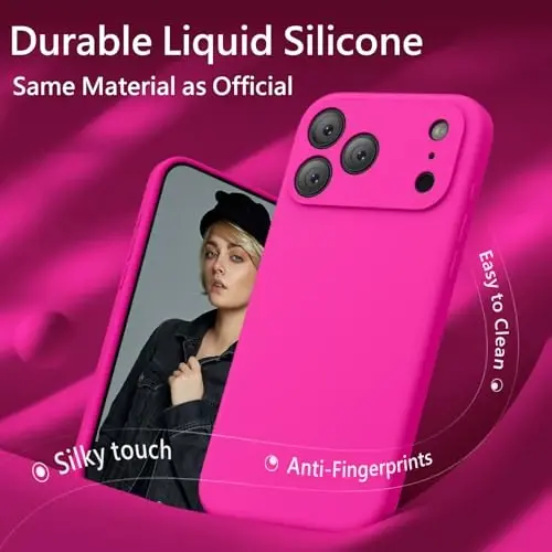 FireNova Magnetic for iPhone 17 Pro Max Case, Compatible with MagSafe, [Integrated Silicone Camera Control Button] [Camera Protection] Anti-Scratch Microfiber Lining Phone Case, 6.9