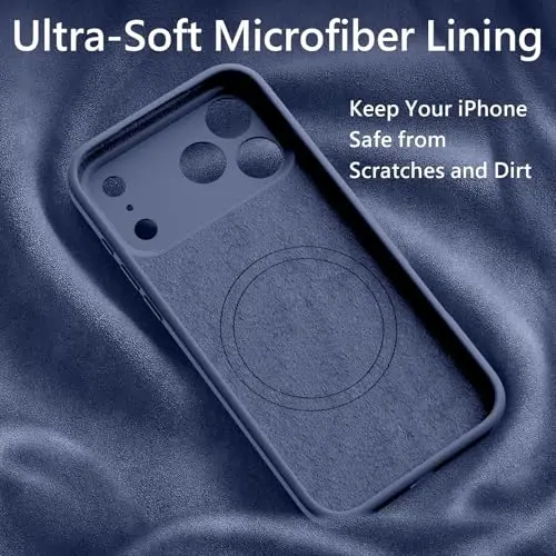 FireNova Magnetic for iPhone 17 Pro Max Case, Compatible with MagSafe, [Integrated Silicone Camera Control Button] [Camera Protection] Anti-Scratch Microfiber Lining Phone Case, 6.9