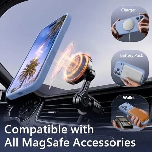FireNova Magnetic for iPhone 17 Pro Max Case, Compatible with MagSafe, [Integrated Silicone Camera Control Button] [Camera Protection] Anti-Scratch Microfiber Lining Phone Case, 6.9