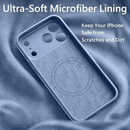 FireNova Magnetic for iPhone 17 Pro Max Case, Compatible with MagSafe, [Integrated Silicone Camera Control Button] [Camera Protection] Anti-Scratch Microfiber Lining Phone Case, 6.9