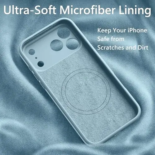 FireNova Magnetic for iPhone 17 Pro Max Case, Compatible with MagSafe, [Integrated Silicone Camera Control Button] [Camera Protection] Anti-Scratch Microfiber Lining Phone Case, 6.9