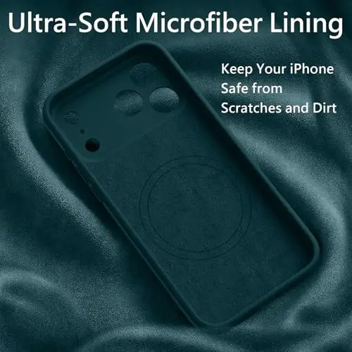 FireNova Magnetic for iPhone 17 Pro Max Case, Compatible with MagSafe, [Integrated Silicone Camera Control Button] [Camera Protection] Anti-Scratch Microfiber Lining Phone Case, 6.9