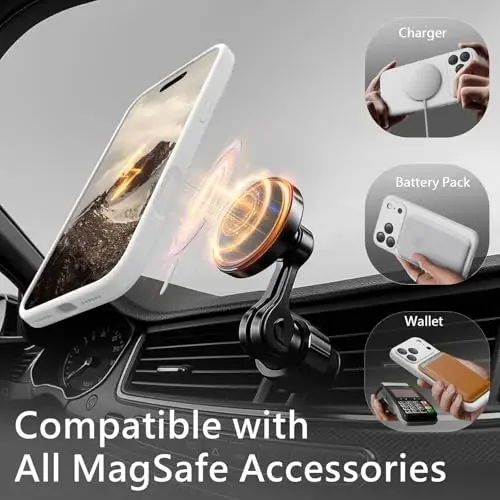 FireNova Magnetic for iPhone 17 Pro Max Case, Compatible with MagSafe, [Integrated Silicone Camera Control Button] [Camera Protection] Anti-Scratch Microfiber Lining Phone Case, 6.9