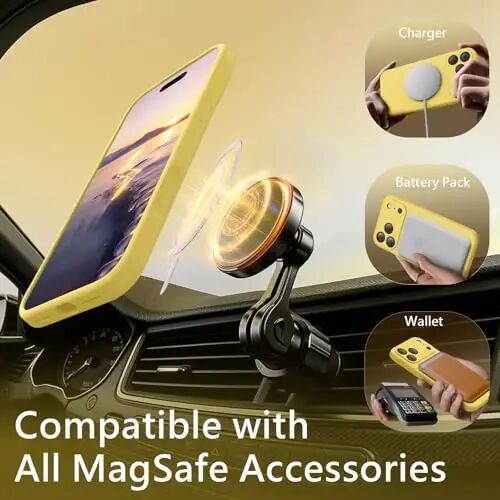 FireNova Magnetic for iPhone 17 Pro Max Case, Compatible with MagSafe, [Integrated Silicone Camera Control Button] [Camera Protection] Anti-Scratch Microfiber Lining Phone Case, 6.9