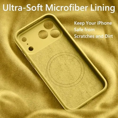 FireNova Magnetic for iPhone 17 Pro Max Case, Compatible with MagSafe, [Integrated Silicone Camera Control Button] [Camera Protection] Anti-Scratch Microfiber Lining Phone Case, 6.9