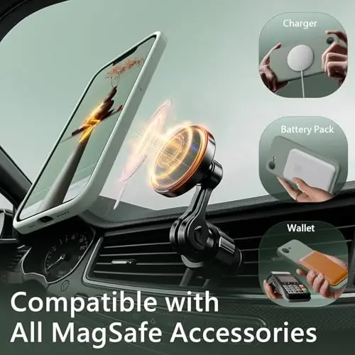FireNova Magnetic for iPhone 17e Case/iPhone 16e Case, Compatible with MagSafe, [Silicone Camera Protection] Microfiber Lining Phone Case, 6.1