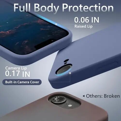 FireNova Magnetic for iPhone 17e Case/iPhone 16e Case, Compatible with MagSafe, [Silicone Camera Protection] Microfiber Lining Phone Case, 6.1