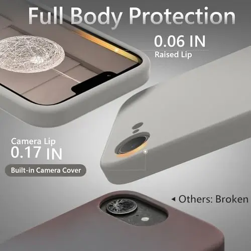FireNova Magnetic for iPhone 17e Case/iPhone 16e Case, Compatible with MagSafe, [Silicone Camera Protection] Microfiber Lining Phone Case, 6.1