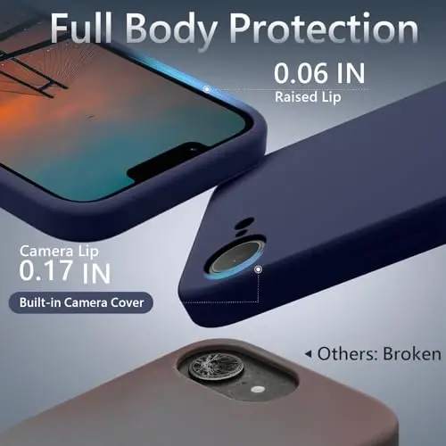 FireNova Magnetic for iPhone 17e Case/iPhone 16e Case, Compatible with MagSafe, [Silicone Camera Protection] Microfiber Lining Phone Case, 6.1