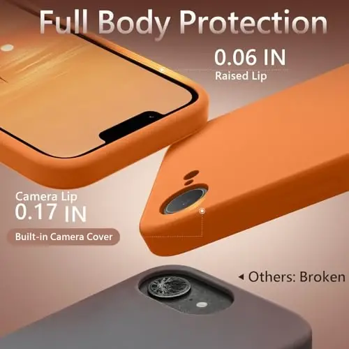 FireNova Magnetic for iPhone 17e Case/iPhone 16e Case, Compatible with MagSafe, [Silicone Camera Protection] Microfiber Lining Phone Case, 6.1