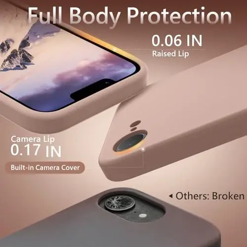 FireNova Magnetic for iPhone 17e Case/iPhone 16e Case, Compatible with MagSafe, [Silicone Camera Protection] Microfiber Lining Phone Case, 6.1