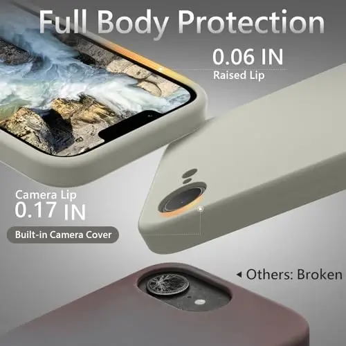 FireNova Magnetic for iPhone 17e Case/iPhone 16e Case, Compatible with MagSafe, [Silicone Camera Protection] Microfiber Lining Phone Case, 6.1